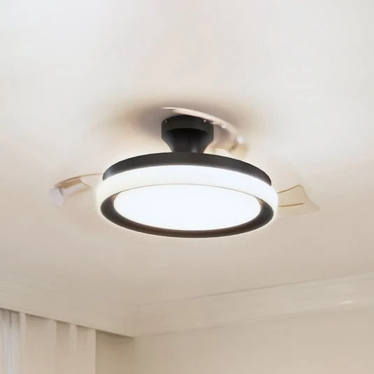 Ventilador de techo LED Philips Bliss, negro/blanco, CC, silencioso
