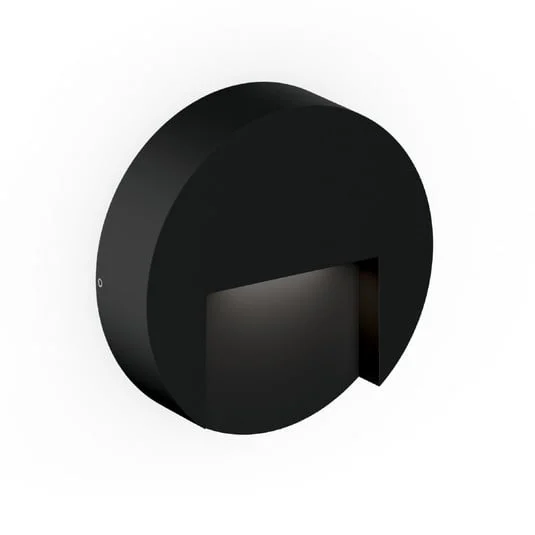 Aplique LED para exterior WEVER & DUCRÉ Reto Round 1.3, negro mate