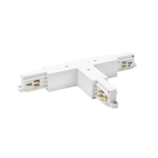 Conector en T BRUMBERG ONETRACK, blanco, conductor de protección a la izquierda