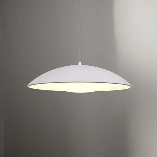 Lámpara colgante LED LENTE, blanca, Ø 40 cm, metal, Switchdim