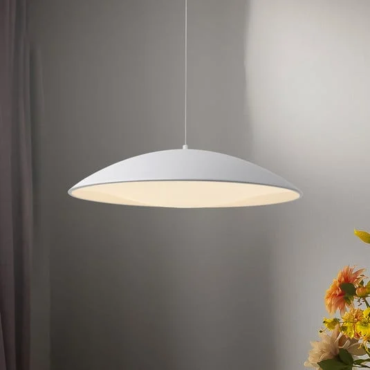Lámpara colgante LED LENTE, blanca, Ø 50 cm, metal, Switchdim