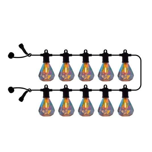 Cadena de luces LED Marcus, transparente, juego de ampliación. 10 luces.