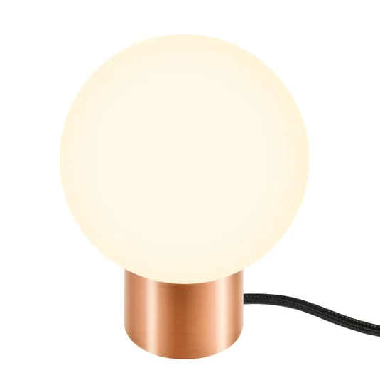 Lámpara de mesa SLV Tiny Sun, cobre, cristal, G9, altura 15,7 cm