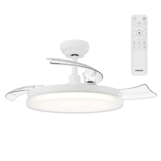 Ventilador de techo LED Philips Solr, blanco, CC, silencioso, CCT