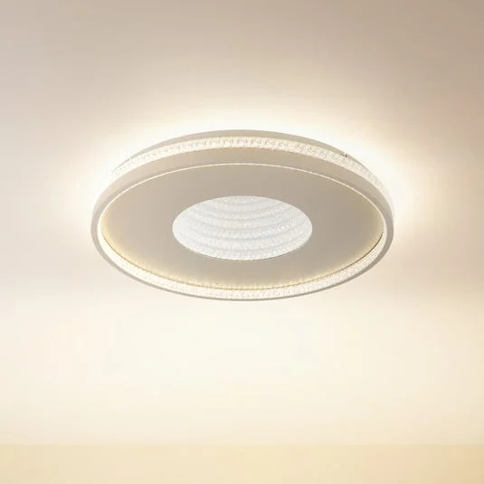 Plafón LED Shirley, color arena, Ø 51 cm, CCT, atenuable