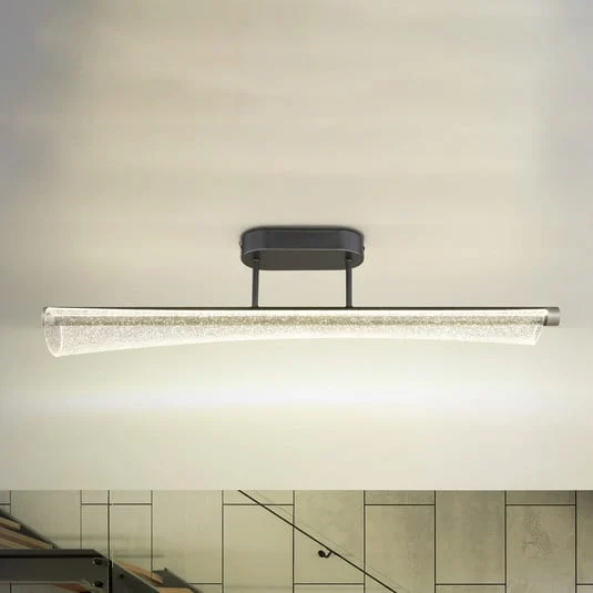 Lámpara LED de techo Malinda, transparente/antracita, 81 cm de largo, CCT