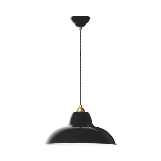 Lámpara colgante Original 1227 Brass Midi Wide negra, Anglepoise