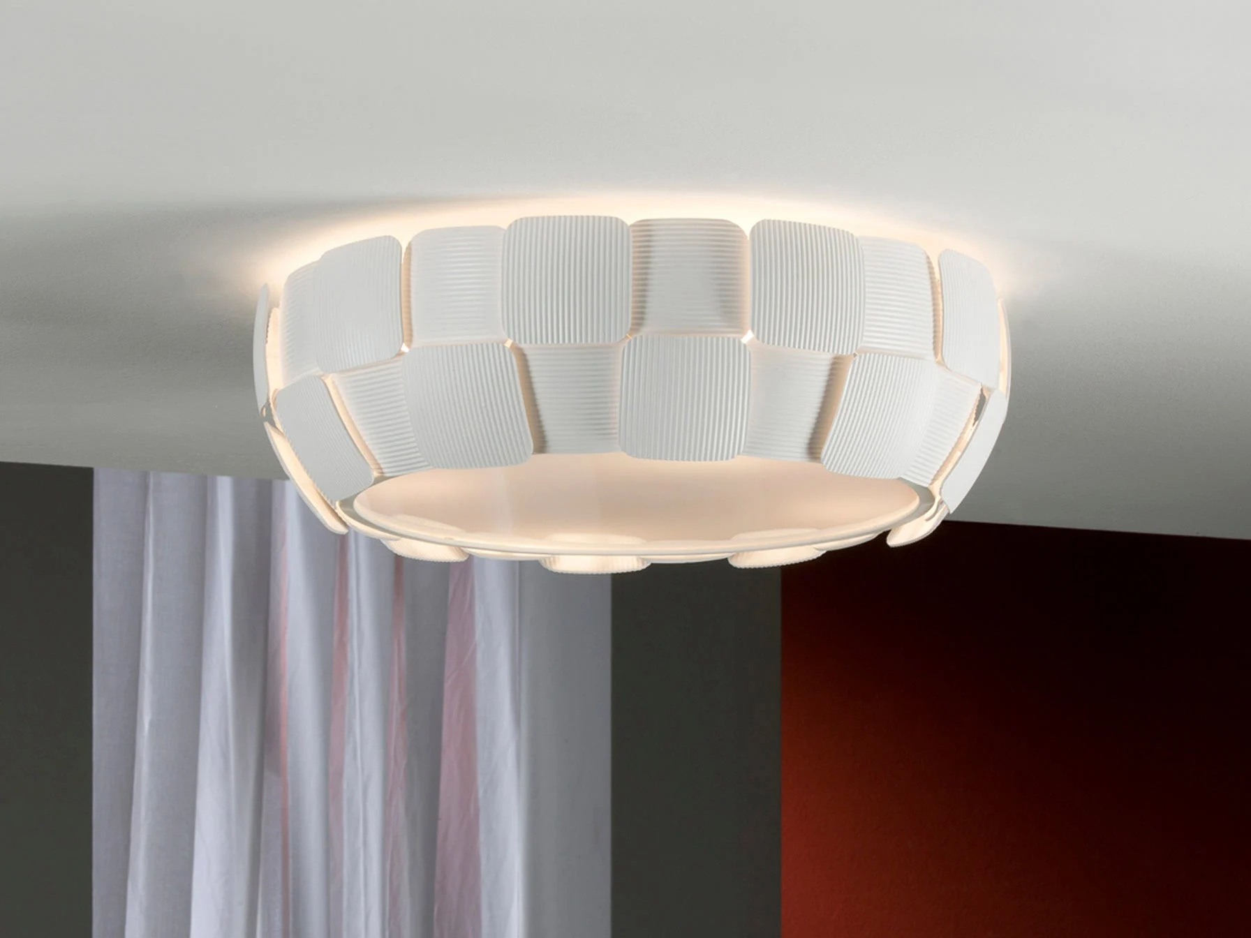 Plafón Schuller Quios 4 luces blanco Ø46cm