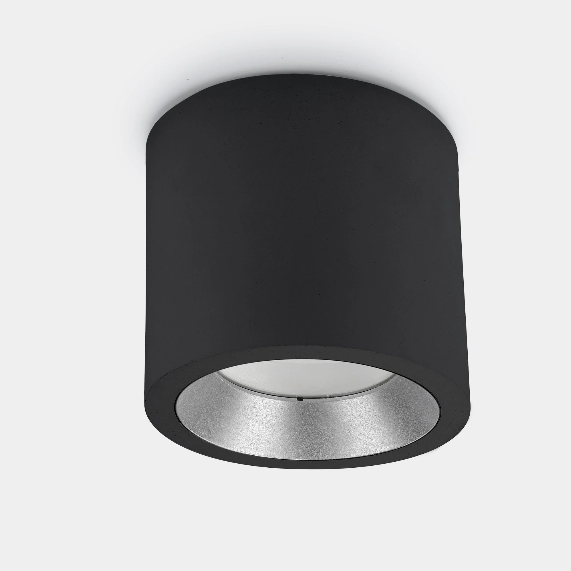 Plafón de exterior LedsC4 Cosmos Led gris urbano 3000K IP66 Ø16,8cm 15-9904-Z5-CL