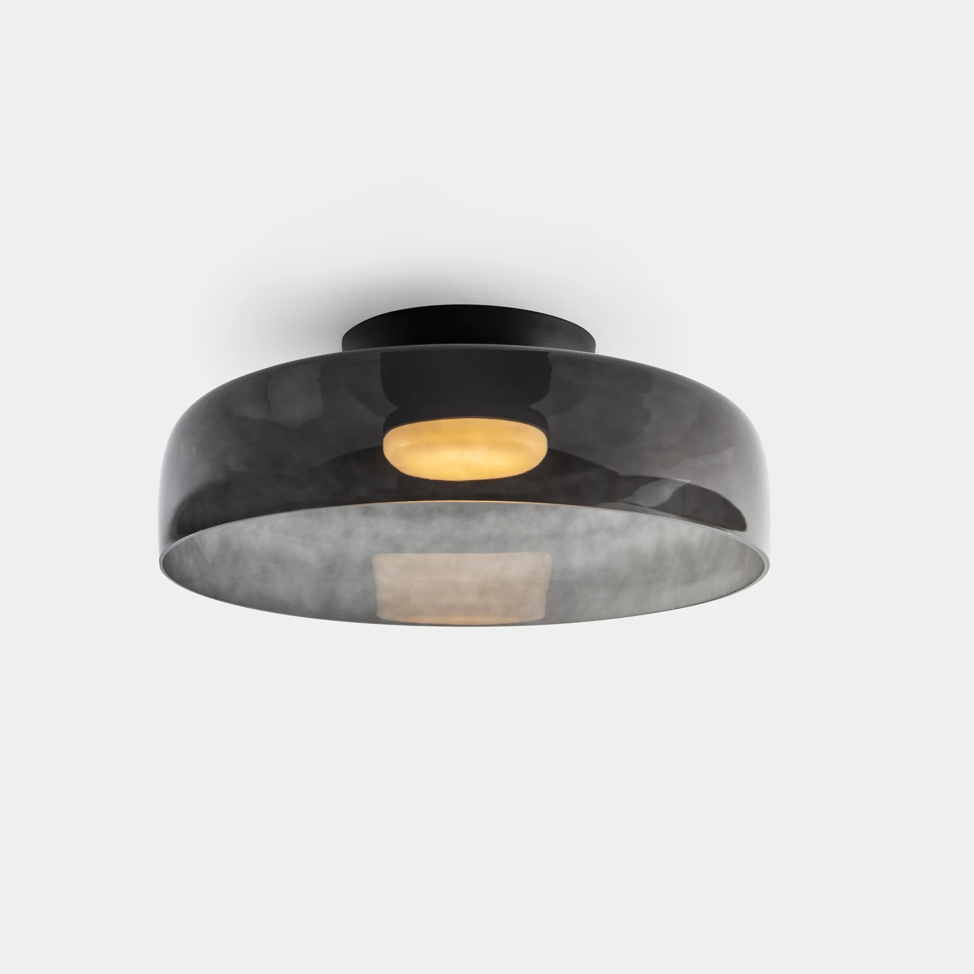 Plafón LedsC4 Levels Ceiling LED negro fumé CCT regulable Ø42cm 15-A133-05-12