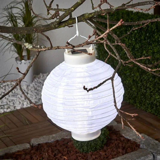 Farol solar LED Jerrit 20 cm, blanco