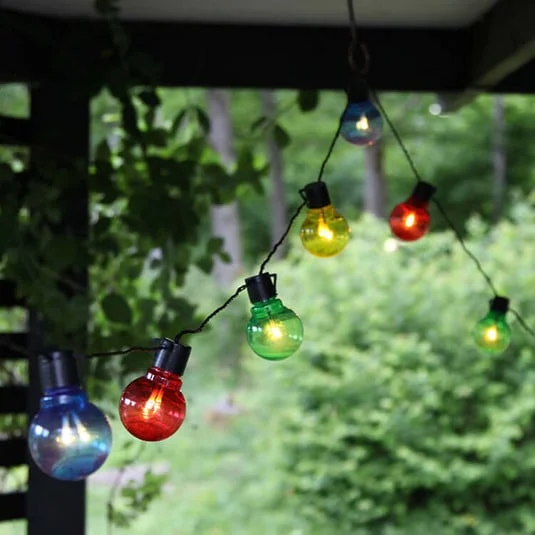 Tira de luces LED Partaj multicolor, 16 bombillas