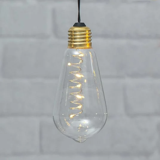 Lámpara decorativa LED vintage Glow, timer, clara