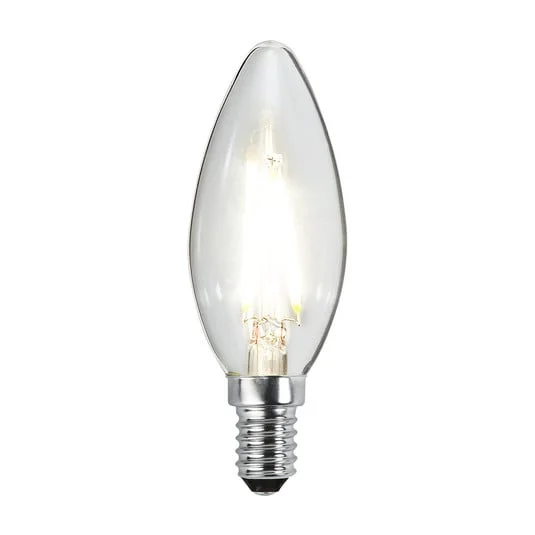 Bombilla vela LED E14 B35 2W 2700K filamento 250lm