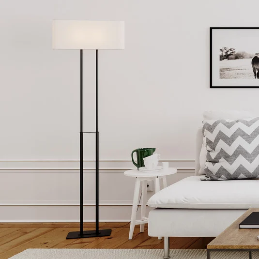 By Rydéns Luton lámpara pie, blanco/negro, 150cm