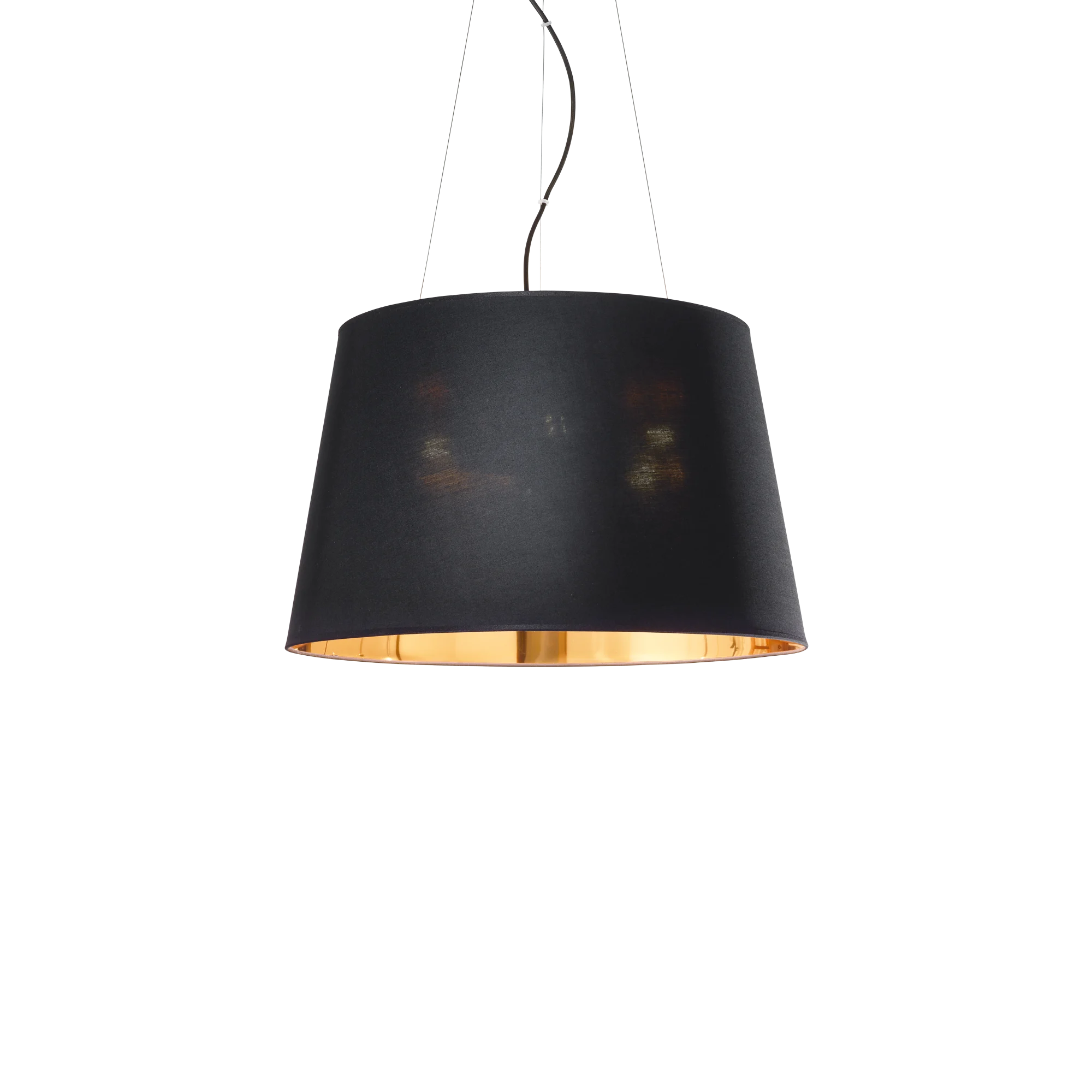 Lámpara colgante Ideal Lux Nordik negro tela 4 luces 240W Ø50cm