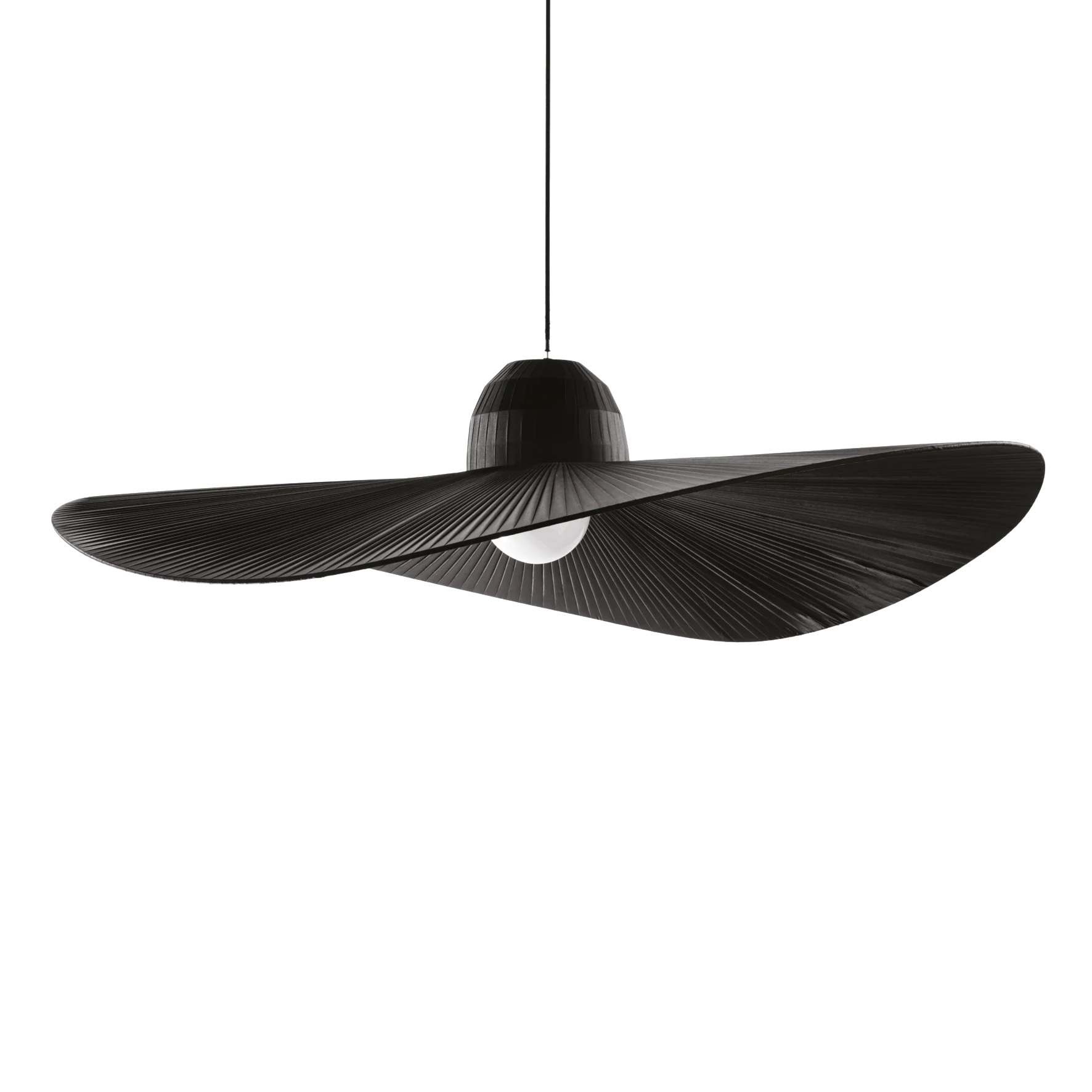 Lámpara colgante Ideal Lux Madame negro tela 60W Ø110cm