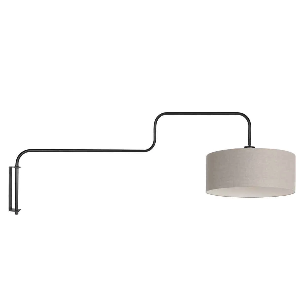 Lámpara de pared de metal gris trendy Steinhauer Bloeba