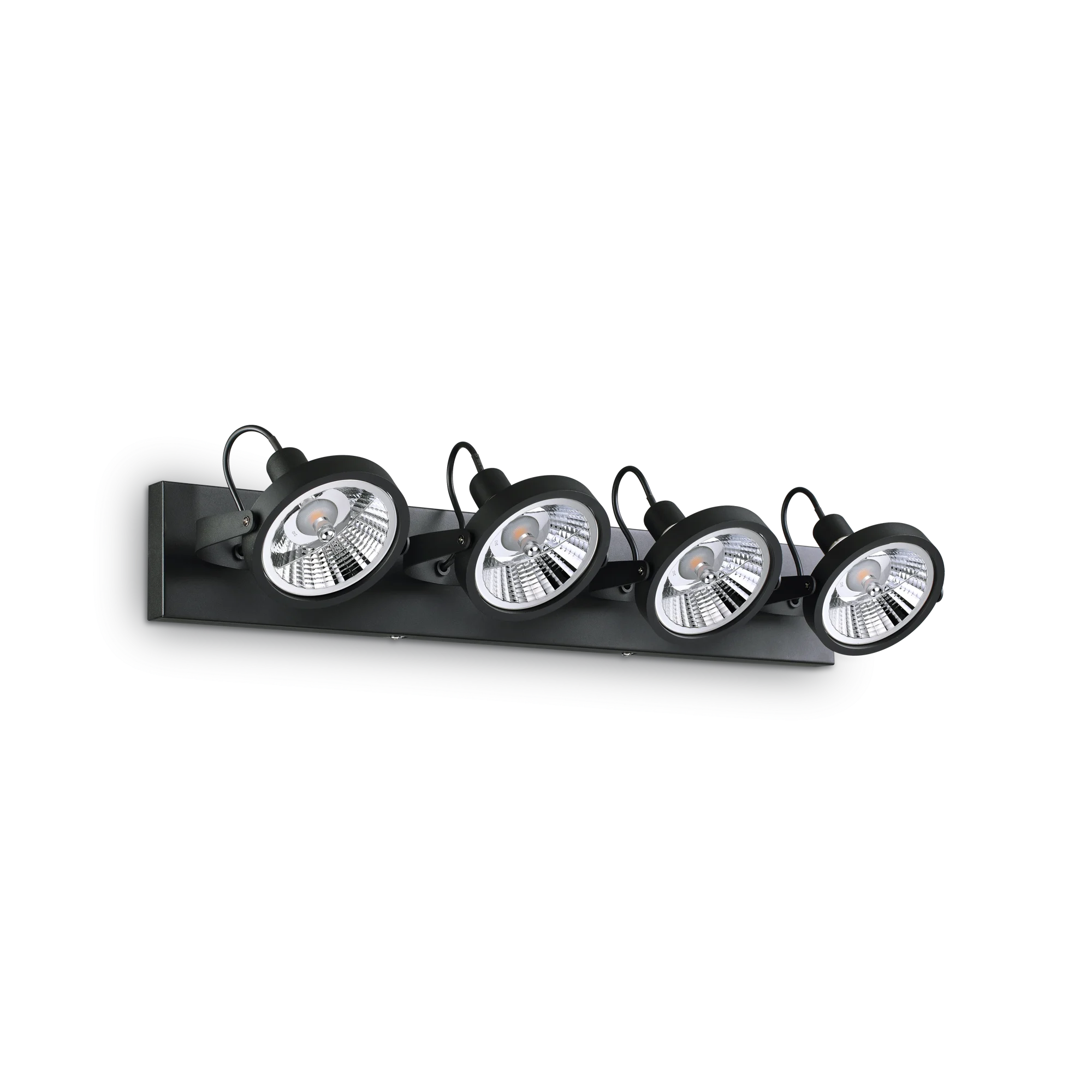 Plafón de techo Ideal Lux Glim negro 4 luces 200W 65,5cm