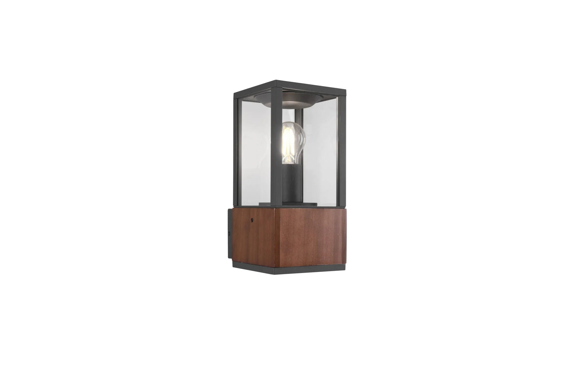 Trio Garonne Aplique de pared exterior de madera color madera 2