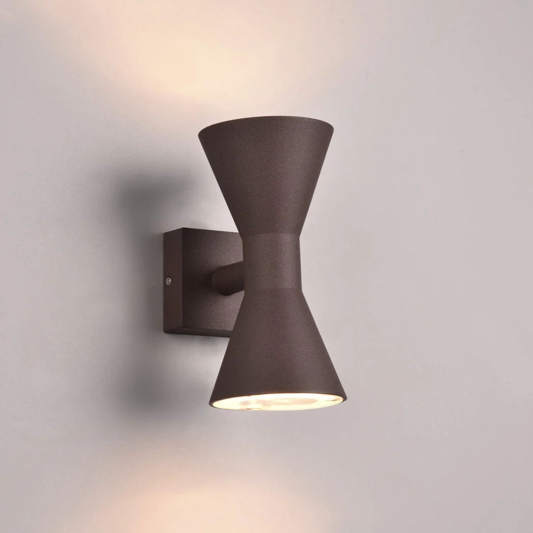 Aplique de exterior Trio Ardas 2 luces óxido arriba y abajo IP44 212560224