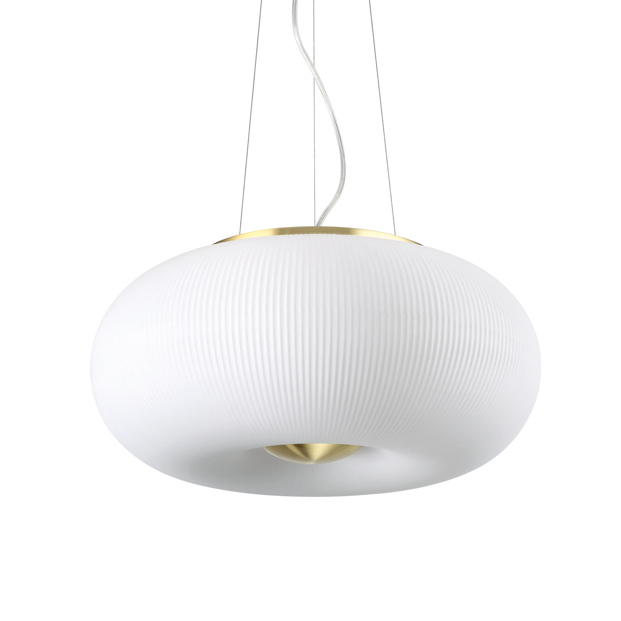 Lámpara colgante Ideal Lux Arizona blanco cristal 3 luces 27W Ø40cm