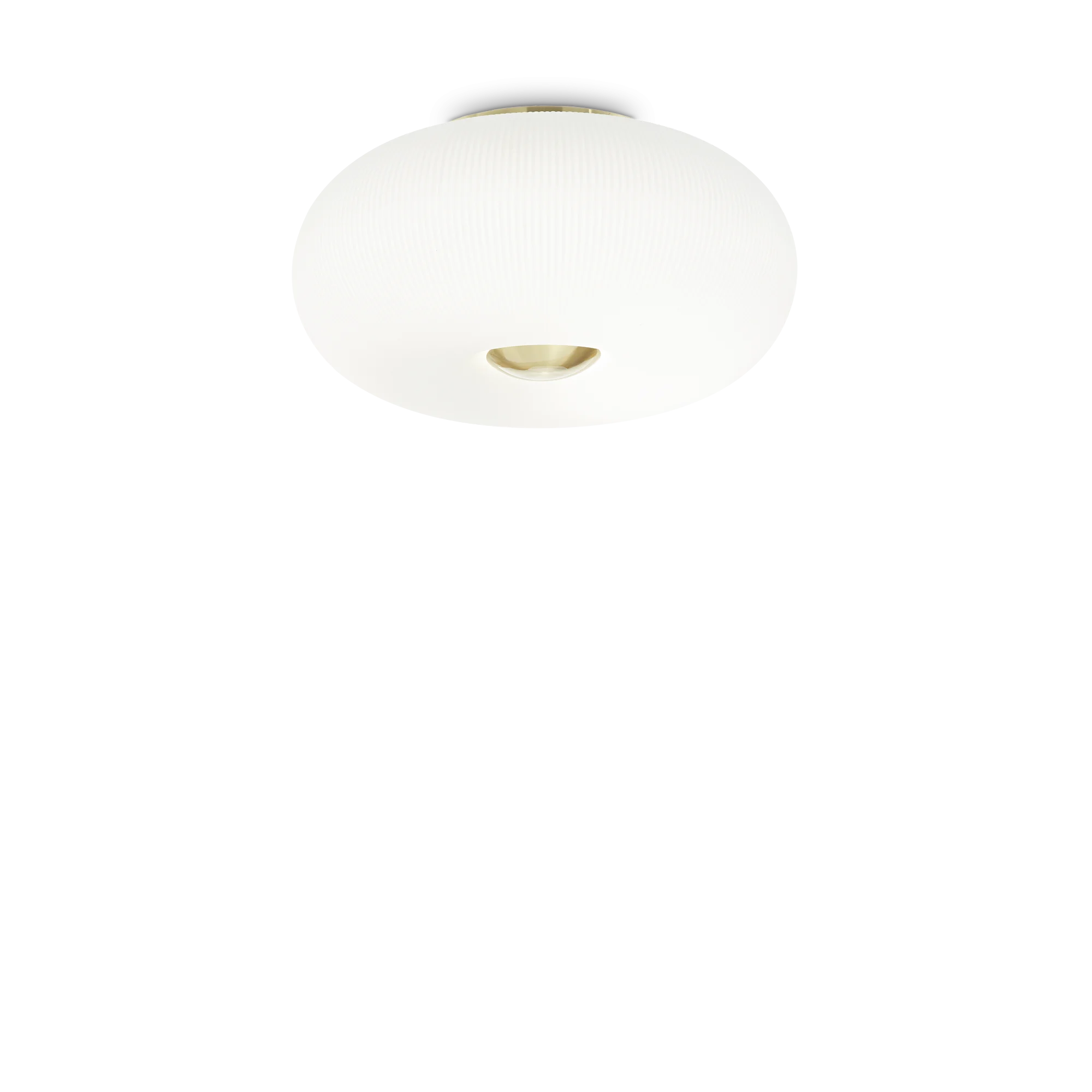 Plafón de techo Ideal Lux Arizona blanco cristal 3 luces 27W Ø40cm