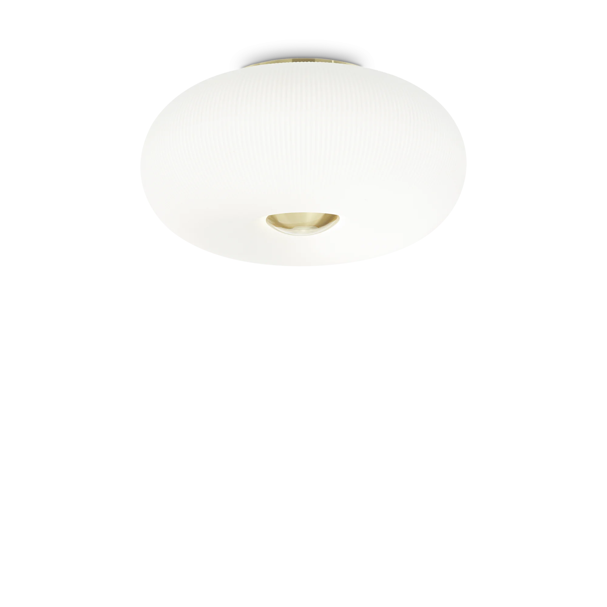 Plafón de techo Ideal Lux Arizona blanco cristal 5 luces 45W Ø50cm