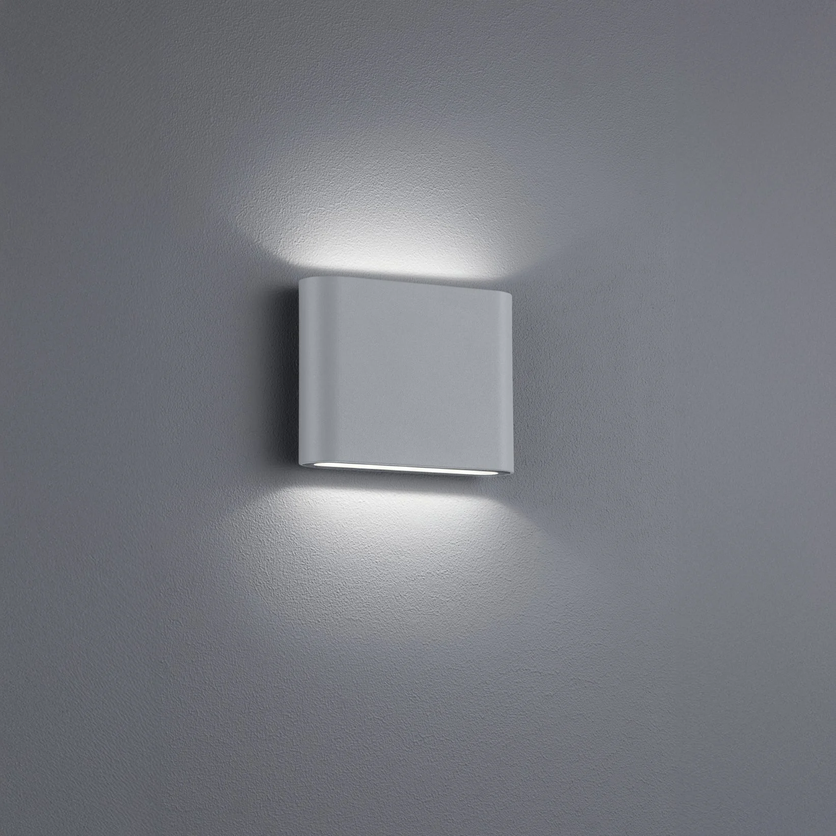 Aplique de pared exterior LED Trio Thames II en aluminio titán 2