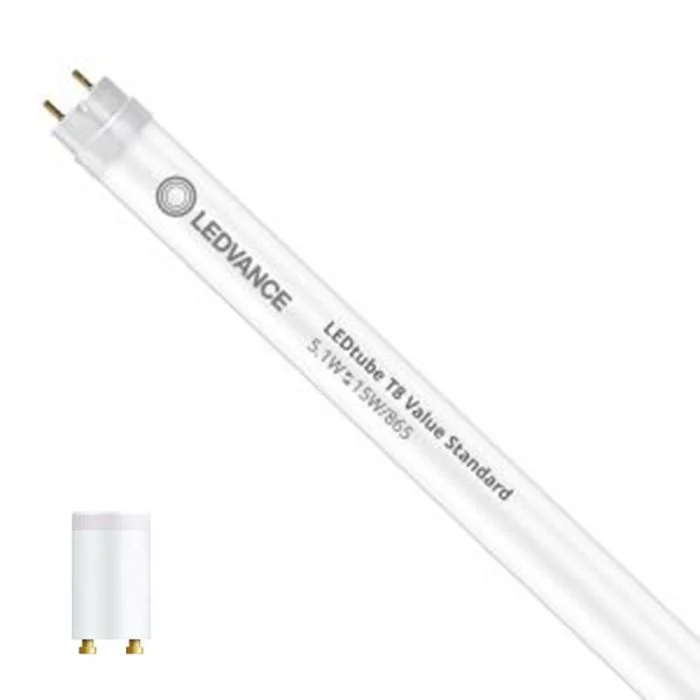 Ledvance Tubo LED T8 Superior (EM/Mains) Standard Output 5.1W 900lm - 865 Luz de Día | 44cm - Reemplazo 15W