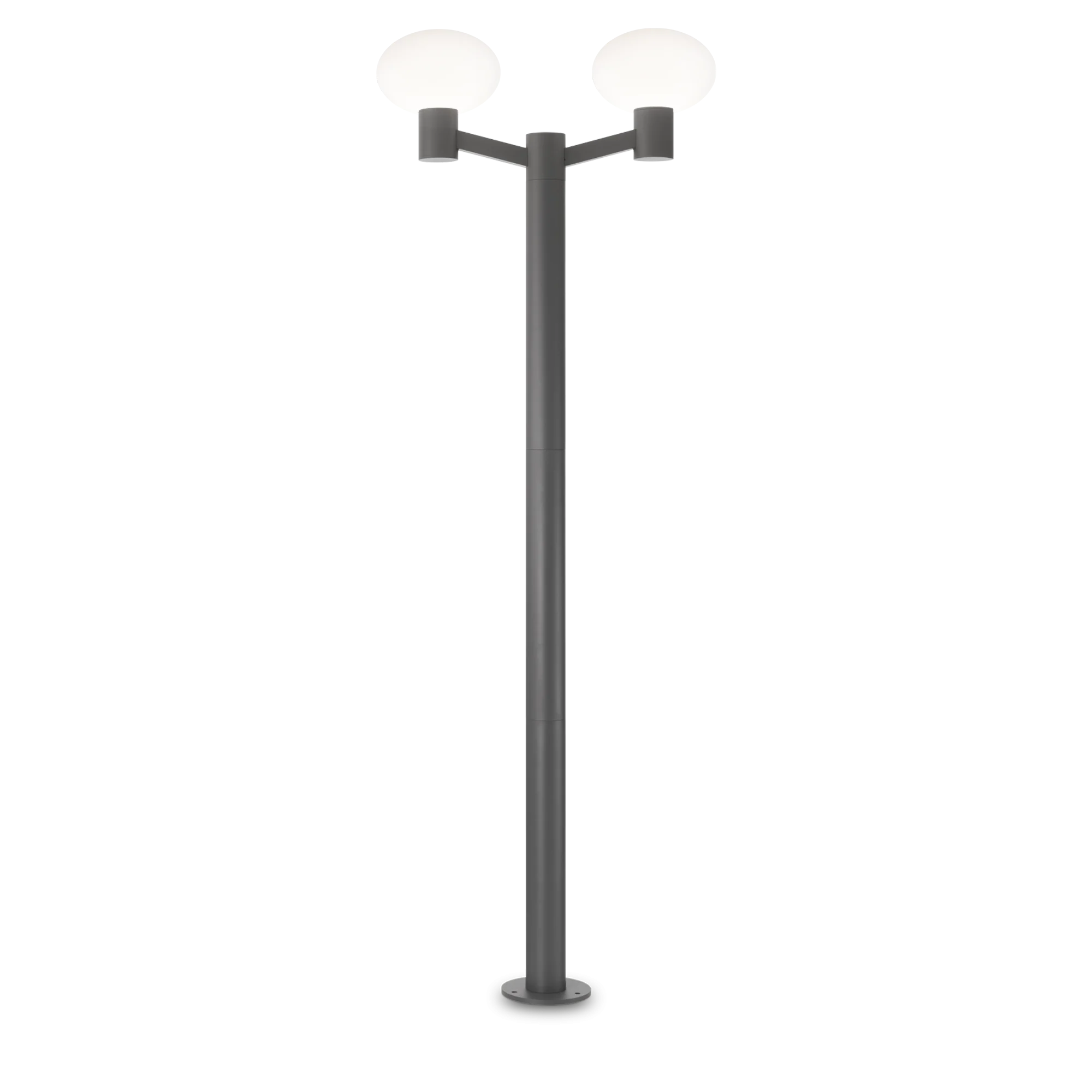Farola de exterior Ideal Lux Clio antracita 2 luces 84W IP44 197cm