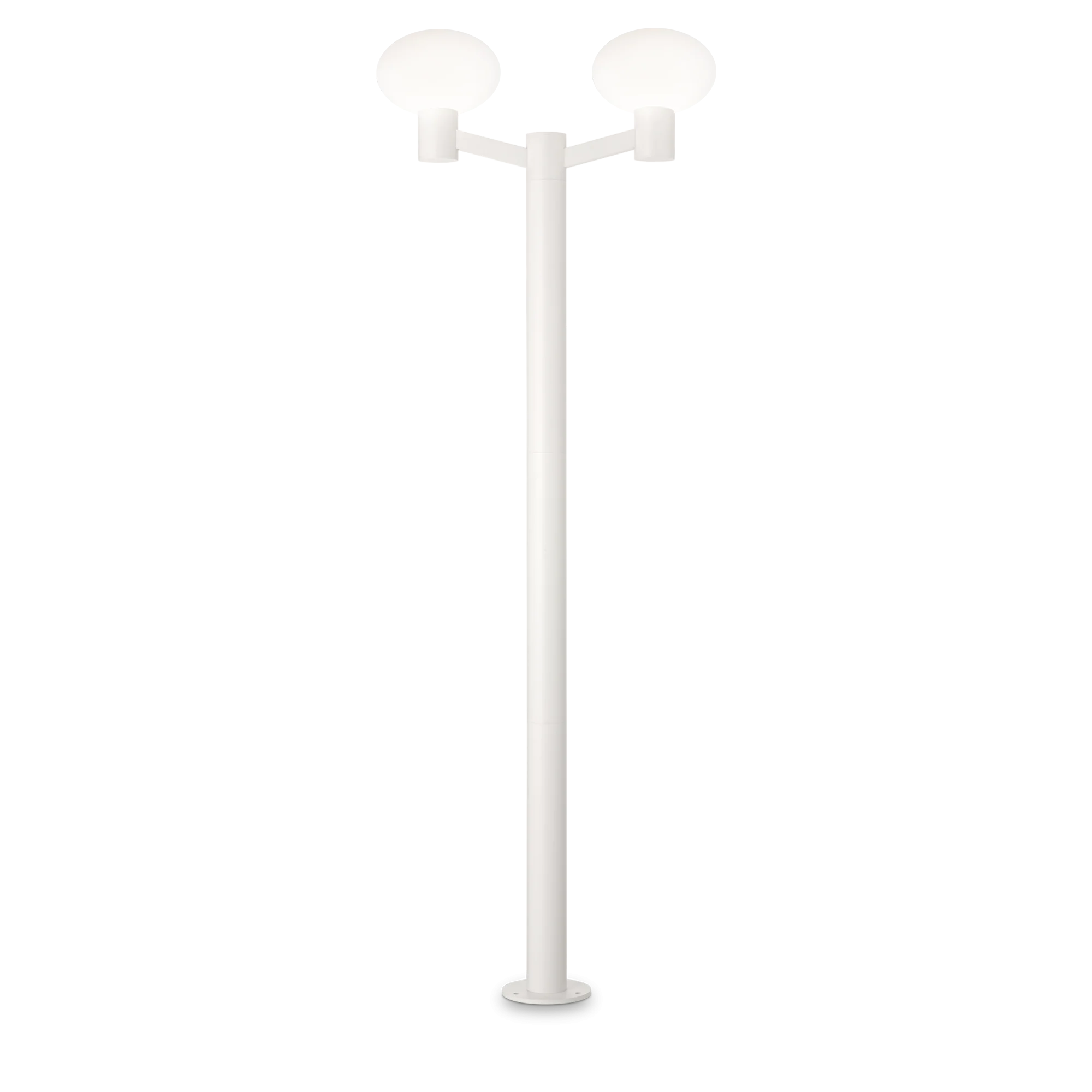 Farola de exterior Ideal Lux Clio blanco 2 luces 84W IP44 197cm