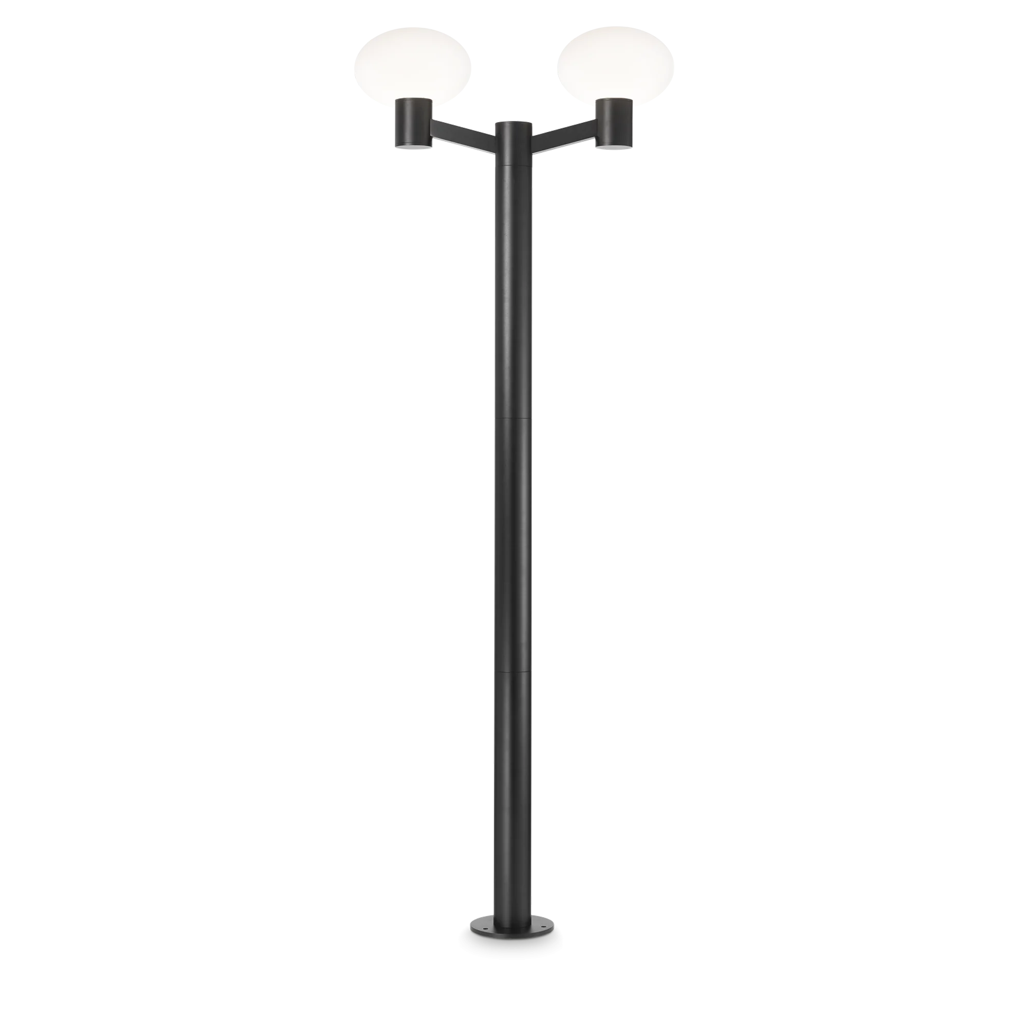 Farola de exterior Ideal Lux Clio negro 2 luces 84W IP44 197cm