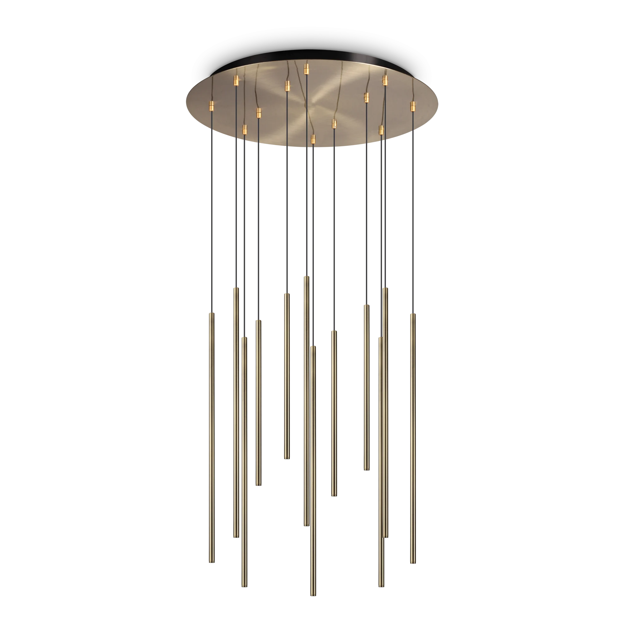 Lámpara colgante Ideal Lux Look latón LED 12 luces 19W Ø60cm 3000K
