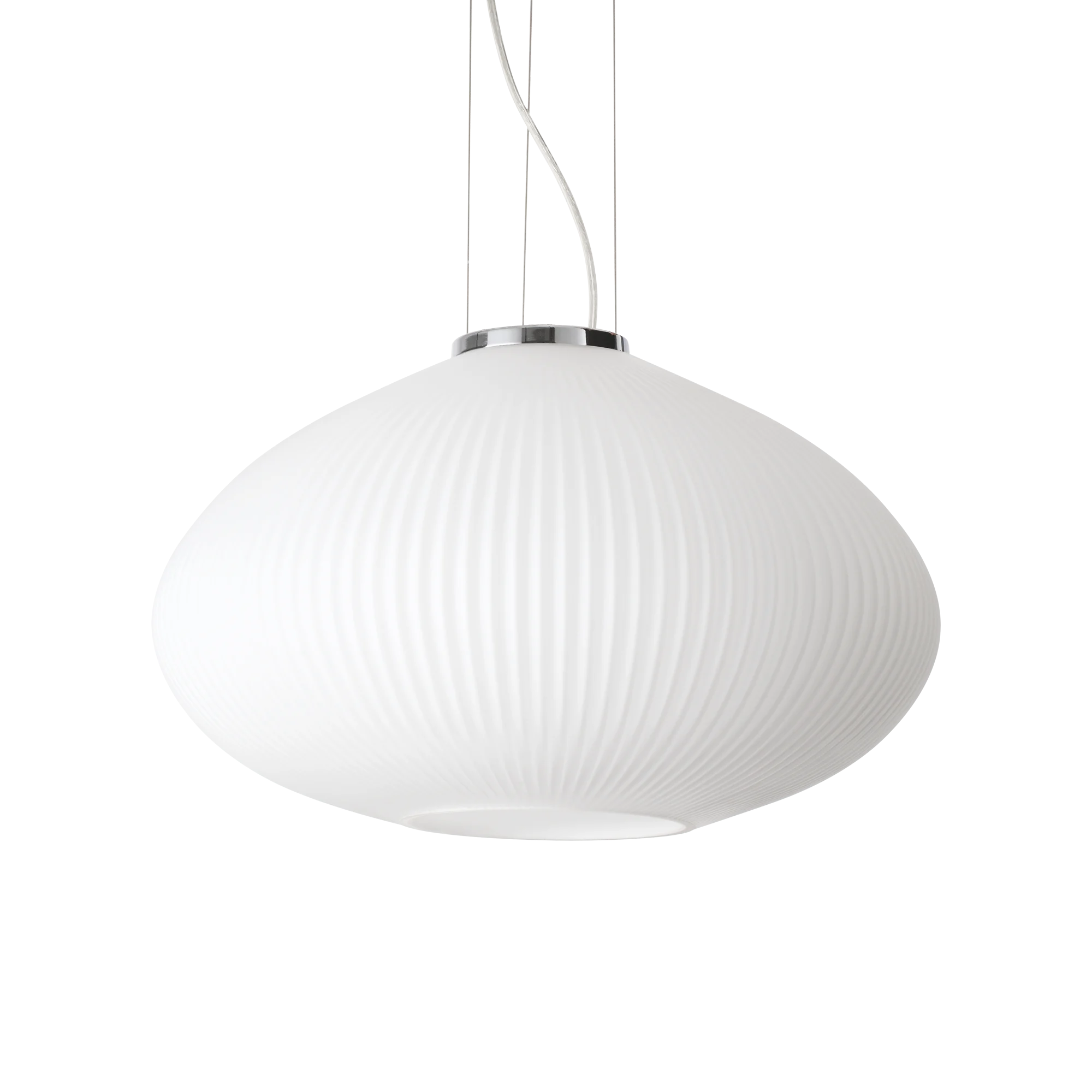 Lámpara colgante Ideal Lux Plisse' cromo cristal 60W Ø45cm