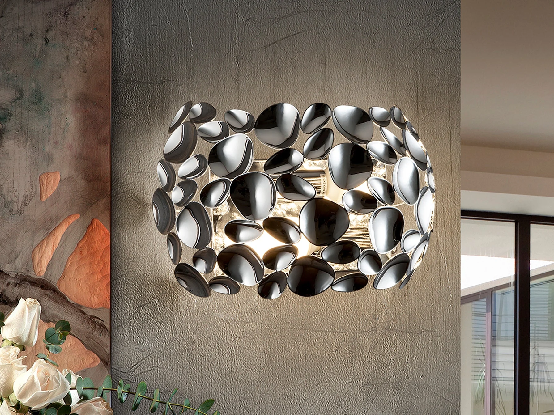 Lámpara aplique de pared Schuller Narisa 2 luces cromo