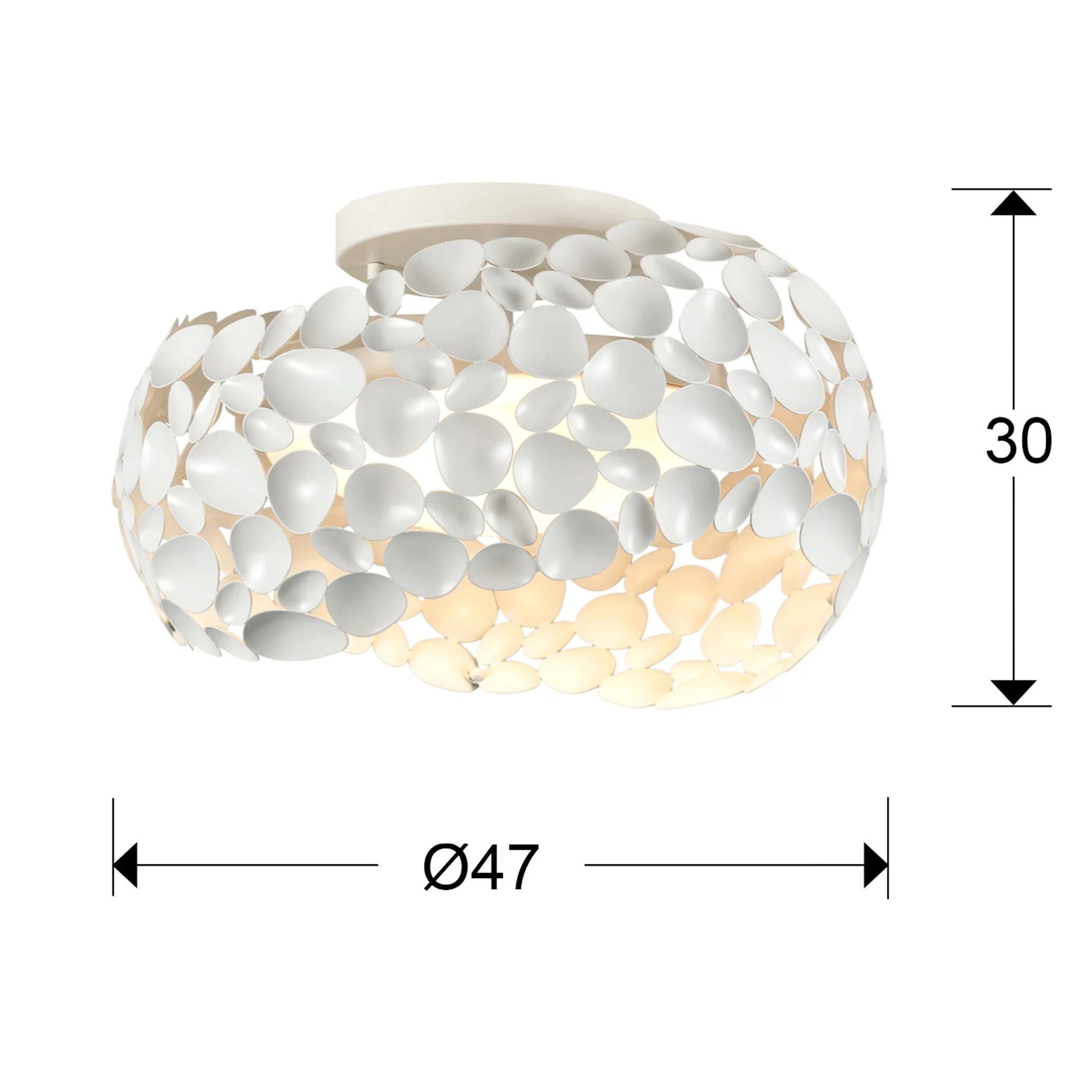 Plafón Schuller Narisa 5 luces blanco Ø47cm