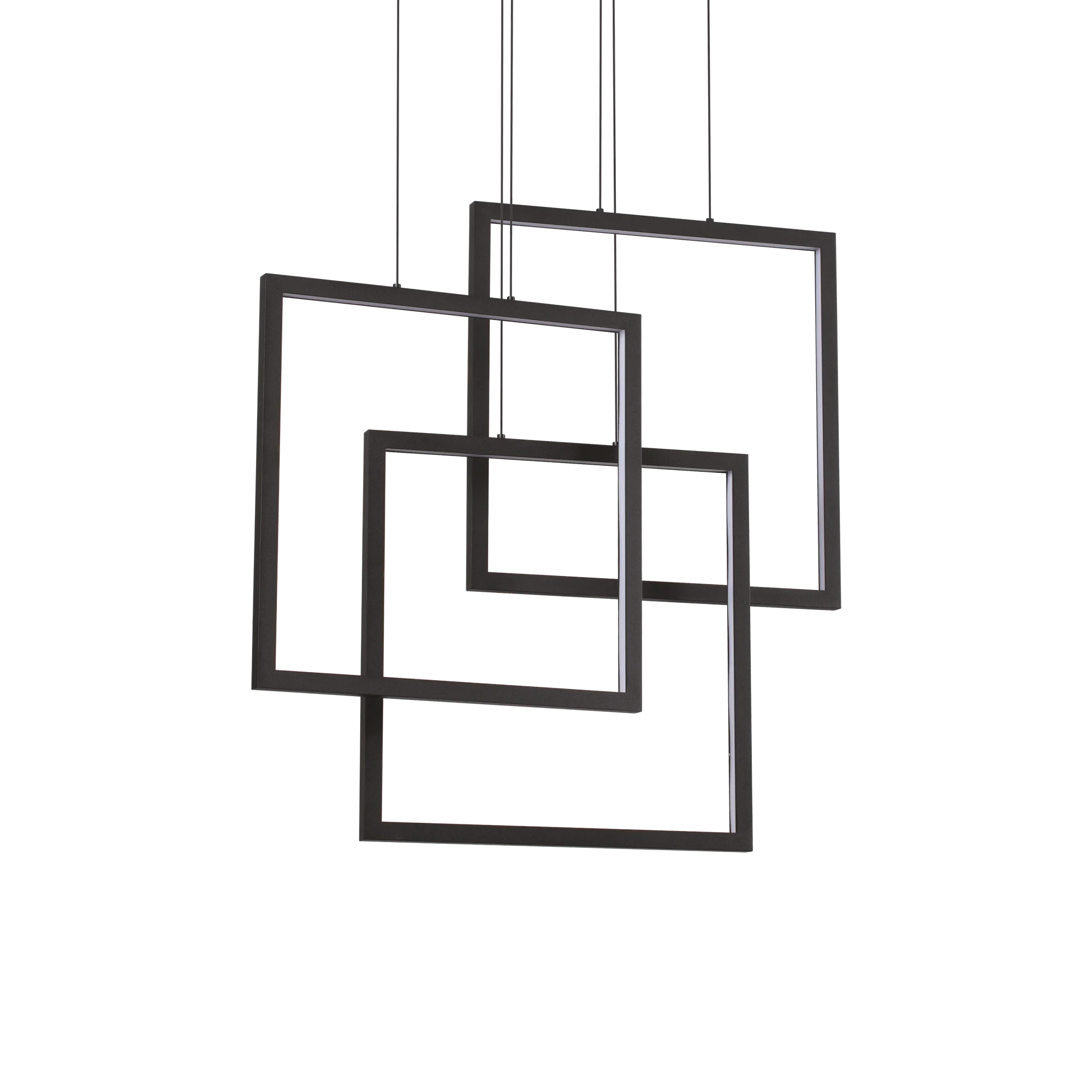 Lámpara colgante Ideal Lux Frame negro LED 80W 73cm 3000K