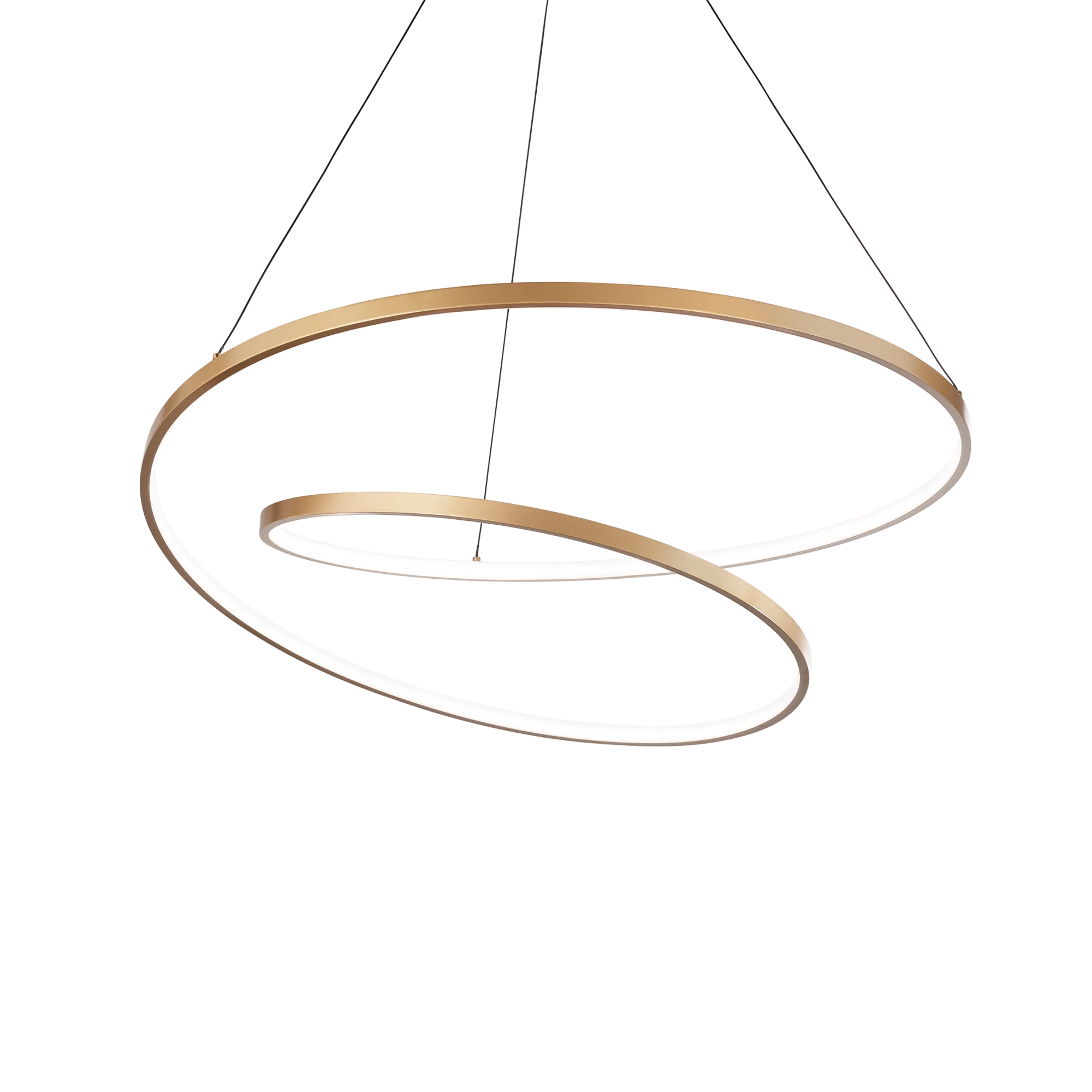 Lámpara colgante Ideal Lux Oz latón LED 52W 3000K Ø80cm