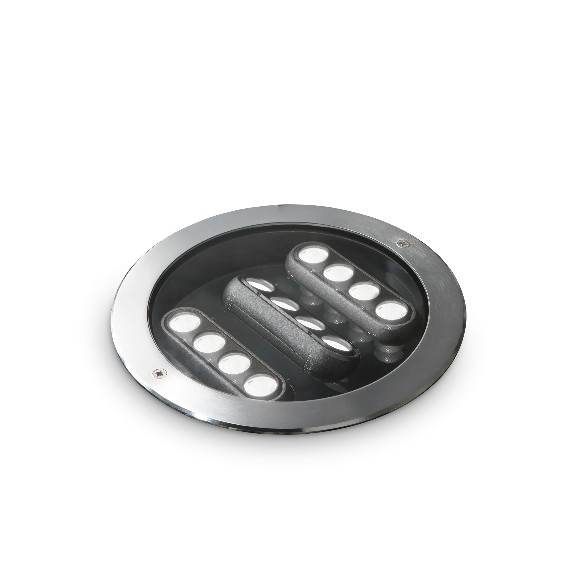 Empotrable de exterior Ideal Lux Taurus acero LED 20W IP67 25,5cm