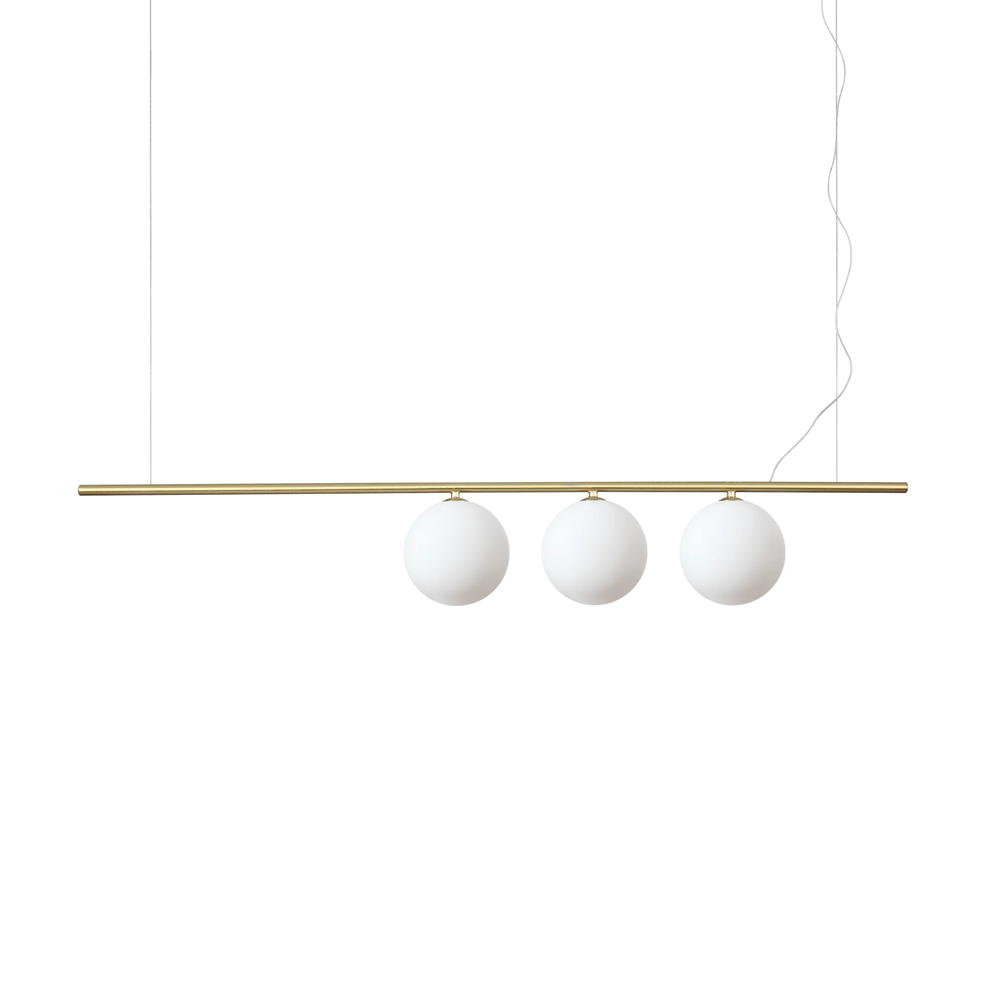 Lámpara colgante Ideal Lux Perline latón cristal 3 luces 120W 120,5cm
