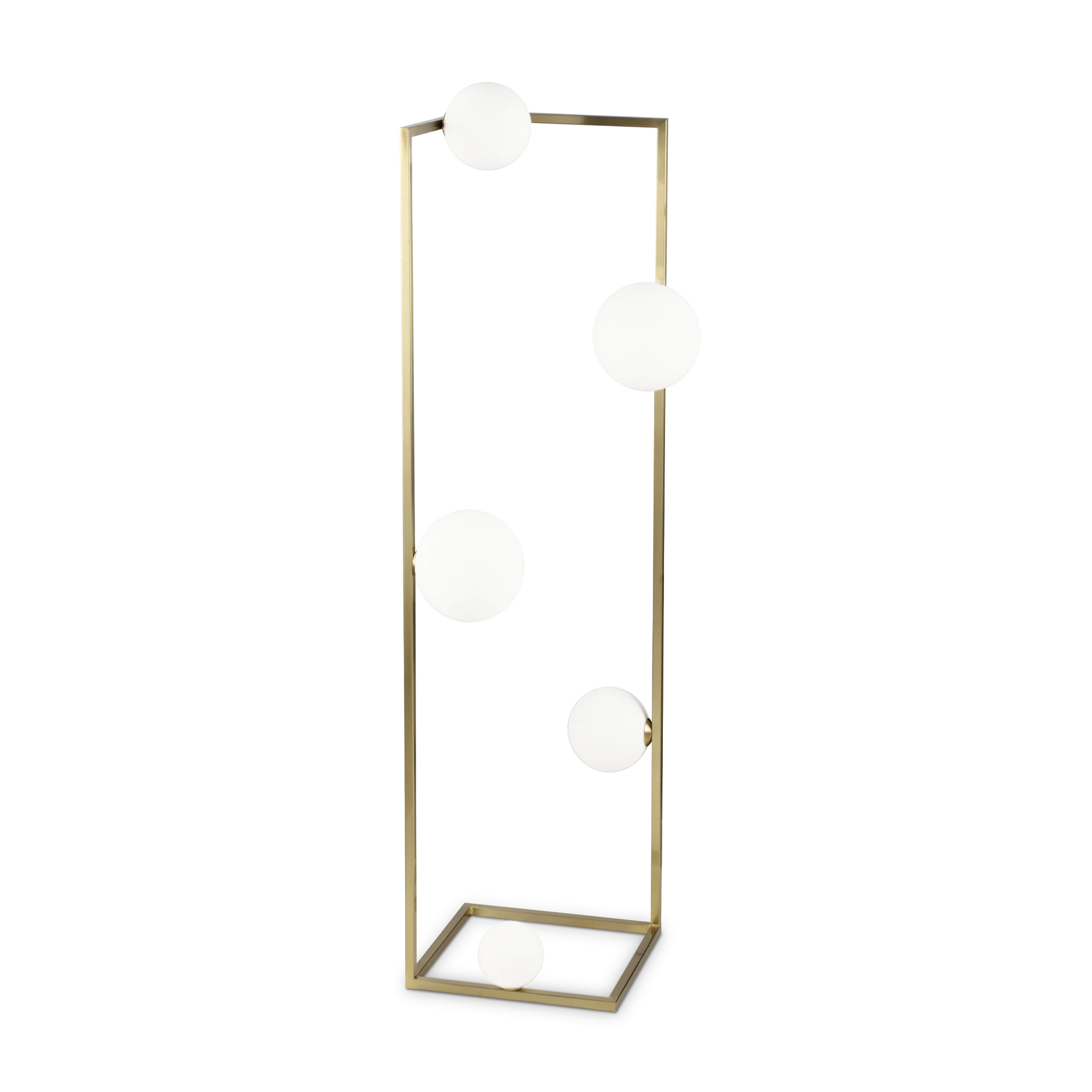 Lámpara de pie Ideal Lux Angolo latón cristal 5 luces 140W 118cm