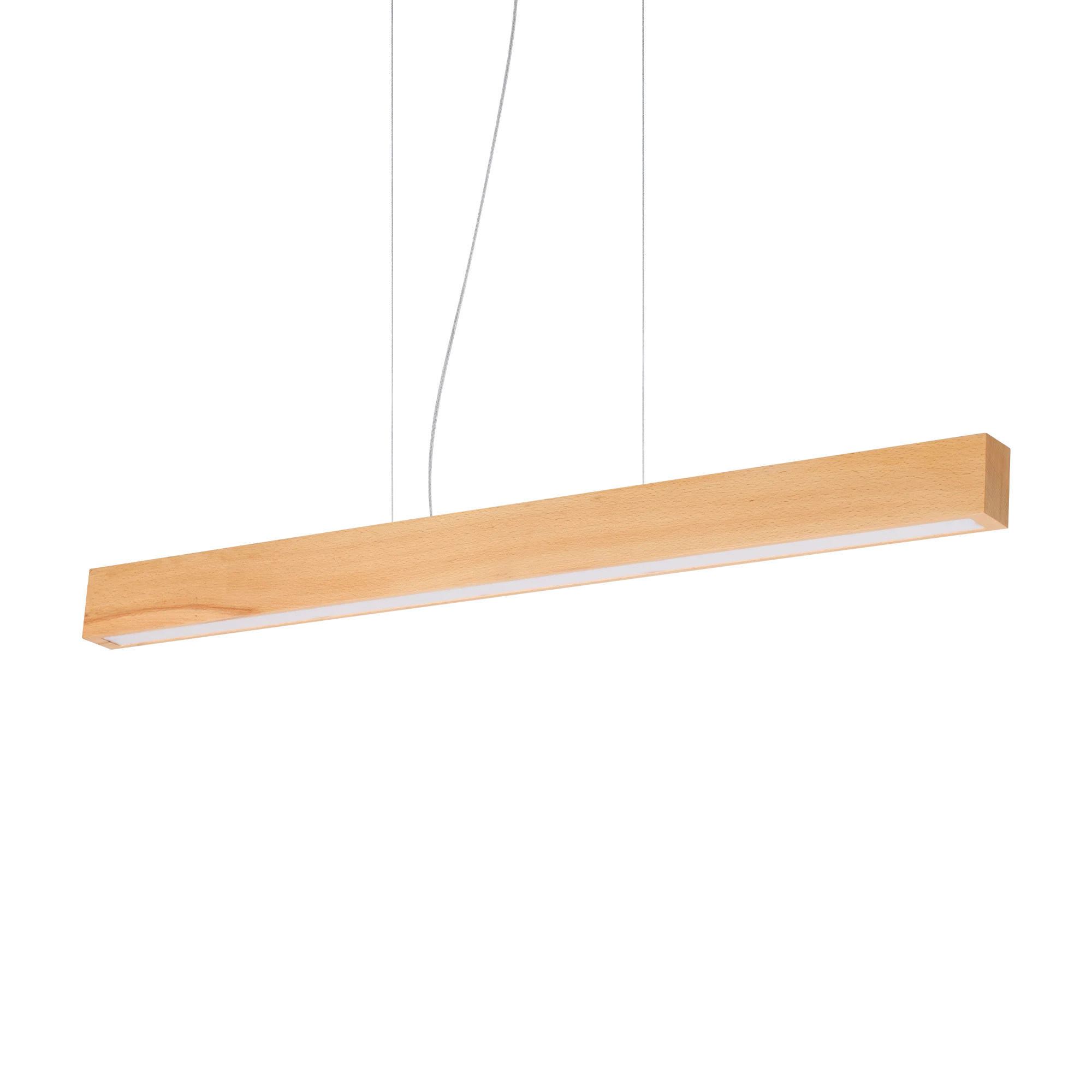 Lámpara colgante Ideal Lux Craft madera y cristal LED 32W 110cm