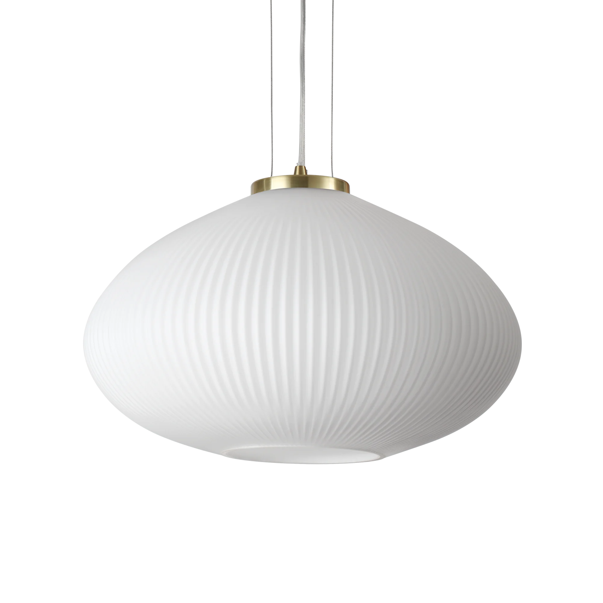 Lámpara colgante Ideal Lux Plisse' latón cristal 60W Ø45cm