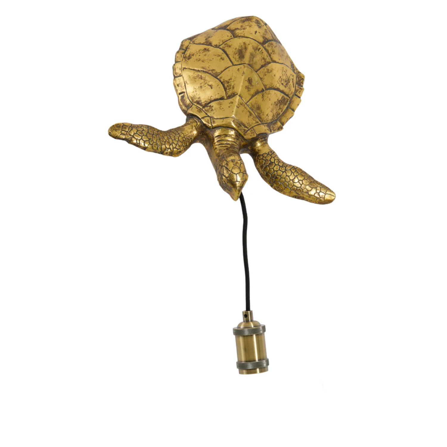 Aplique de pared decorativo tortuga dorada Light & Living Turtle