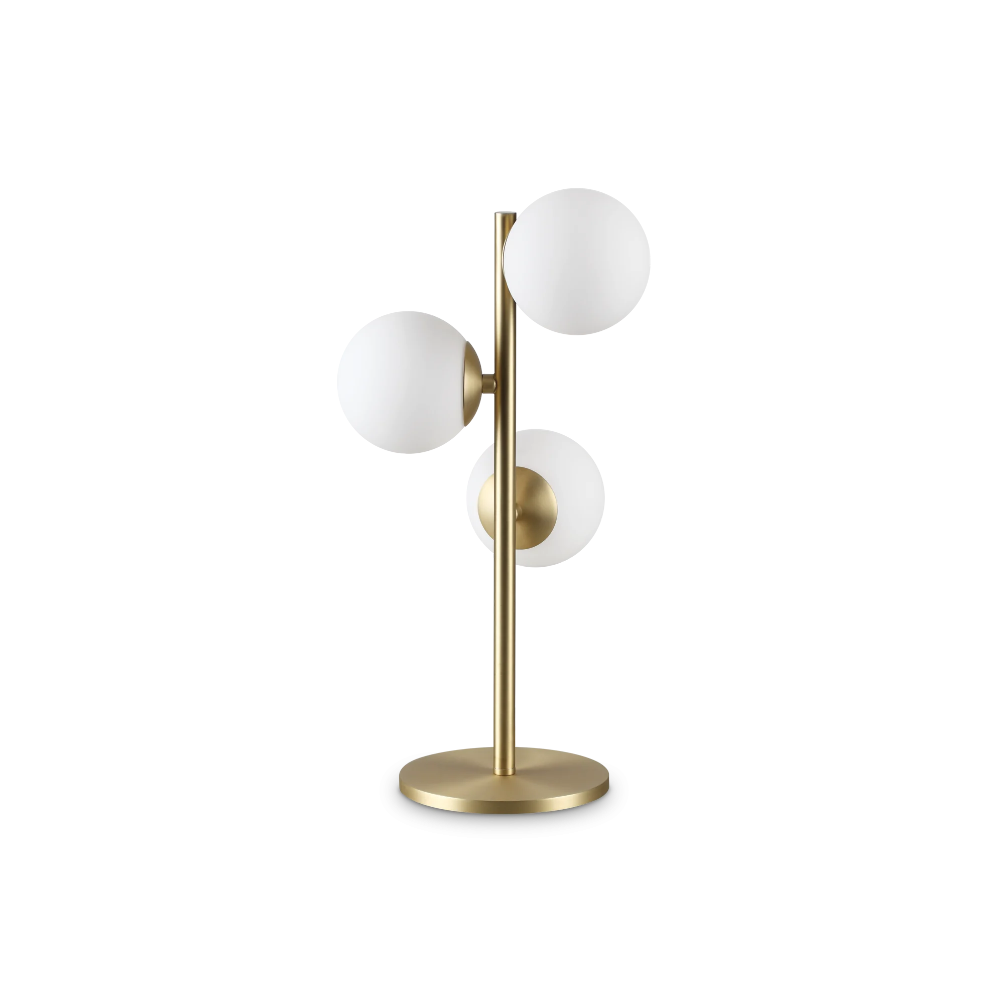 Lámpara de sobremesa Ideal Lux Perlage blanco cristal 3 luces 45W Ø24cm