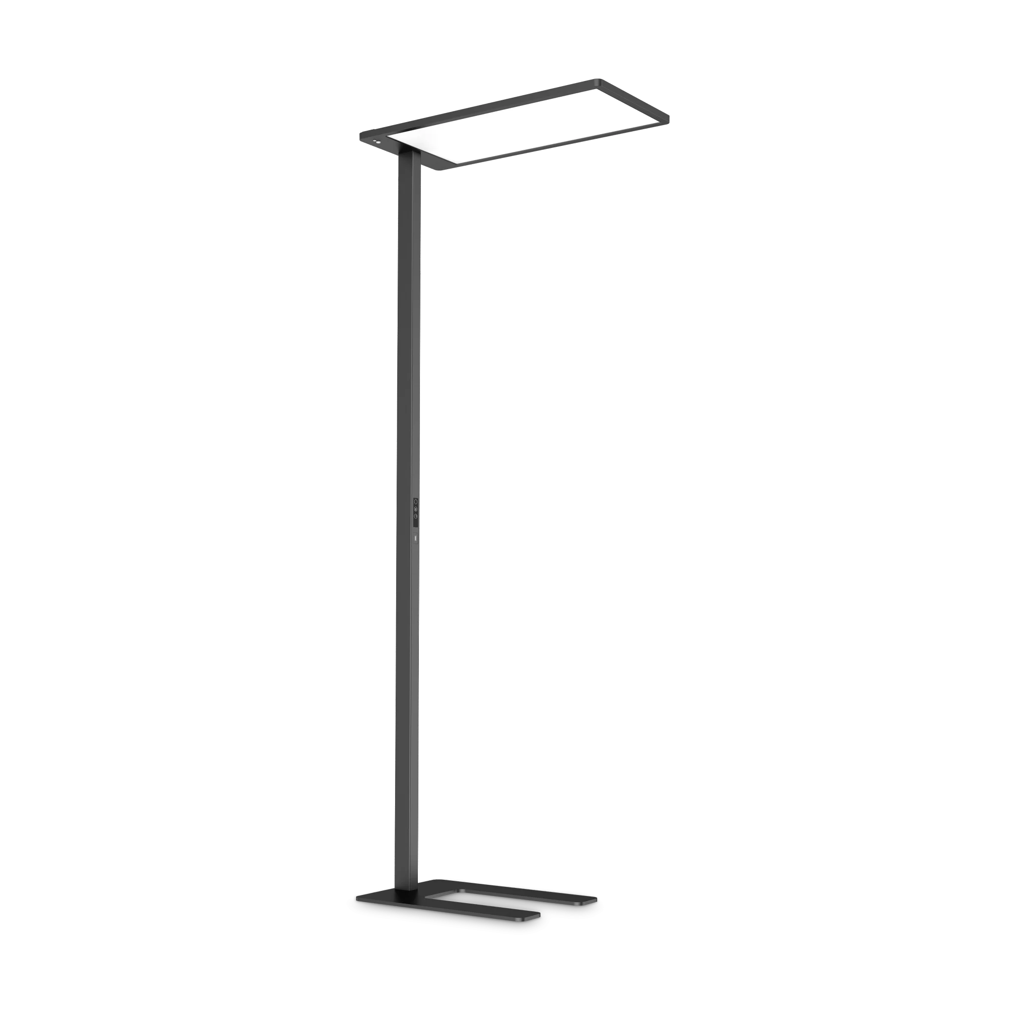 Lámpara de pie Ideal Lux Comfort negro cristal LED 76W regulable 195cm 3000K