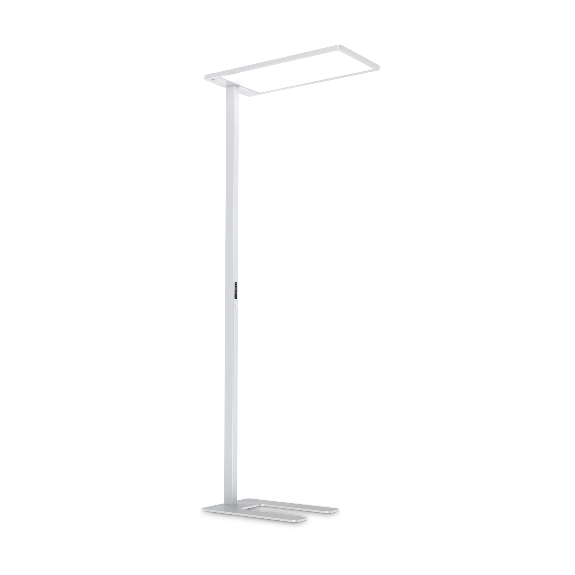 Lámpara de pie Ideal Lux Comfort blanco cristal LED 76W regulable 195cm 3000K