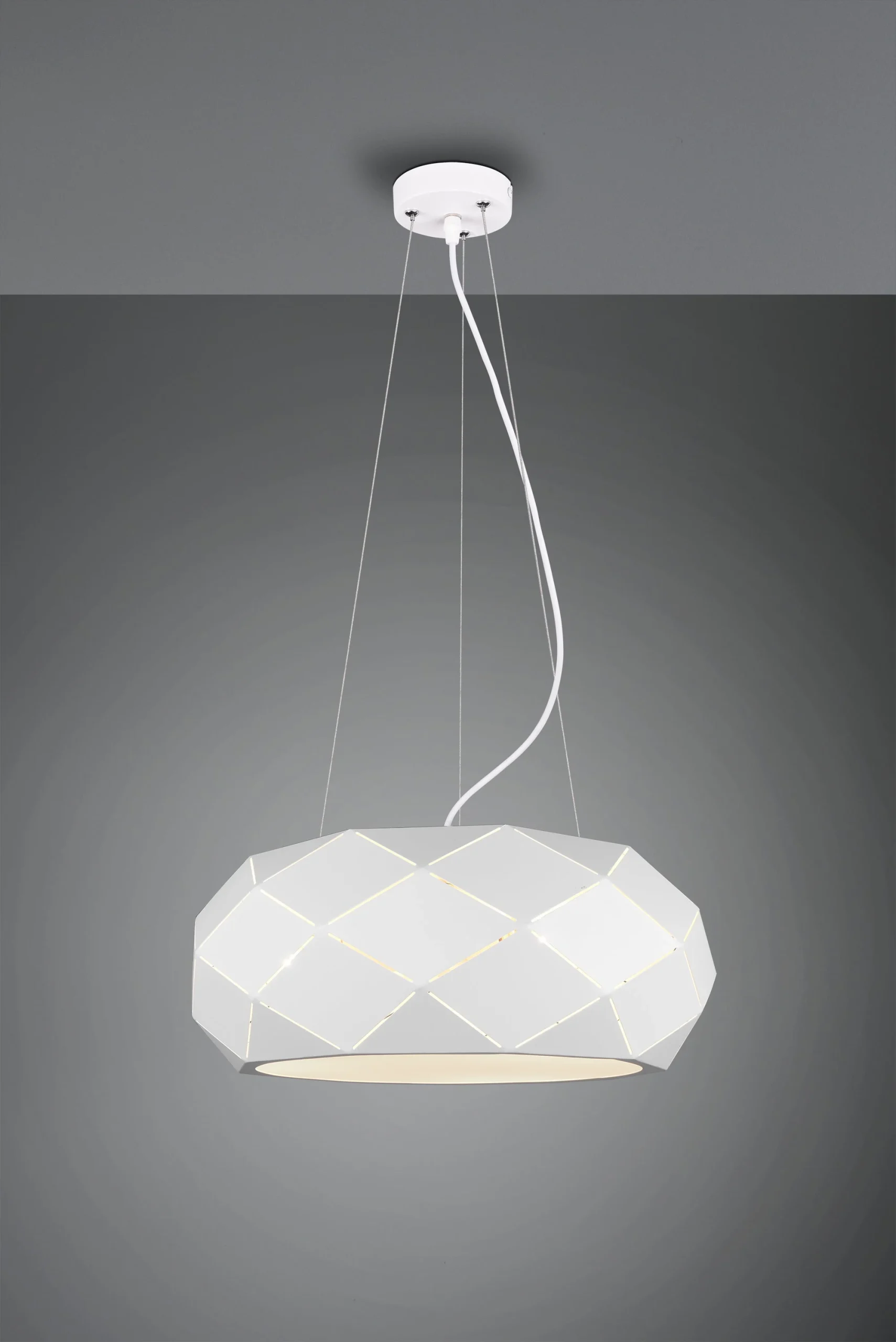 Lámpara de techo colgante Trio Zandor 3 luces blanco mate 150cm 3