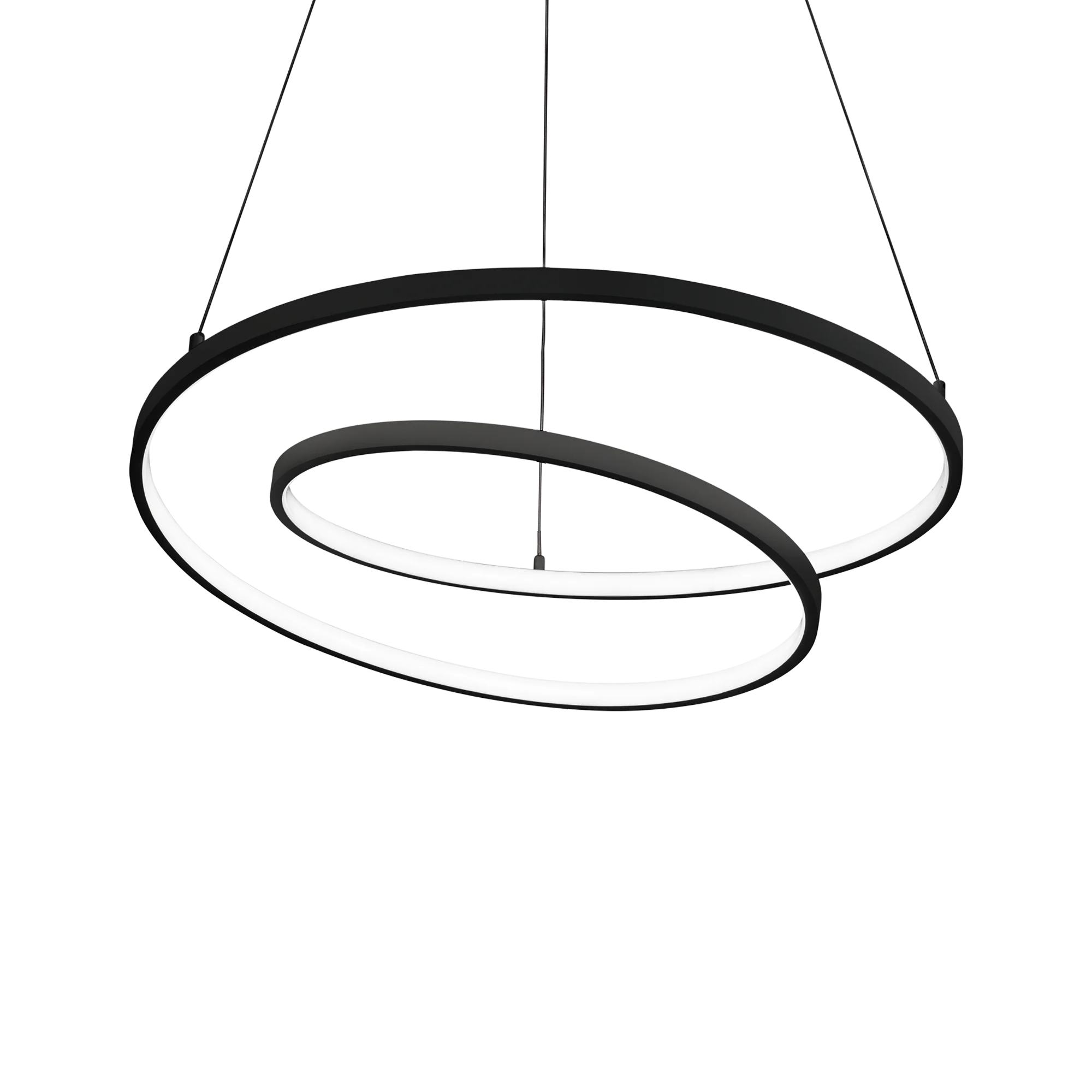 Lámpara colgante Ideal Lux Oz negro LED 55W regulable Ø80cm 3000K